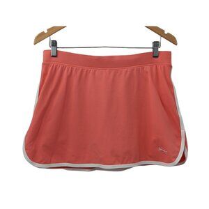 Slazenger Athletic Skort Womens M Orange Wicking Stretch Golf Tennis Pickleball